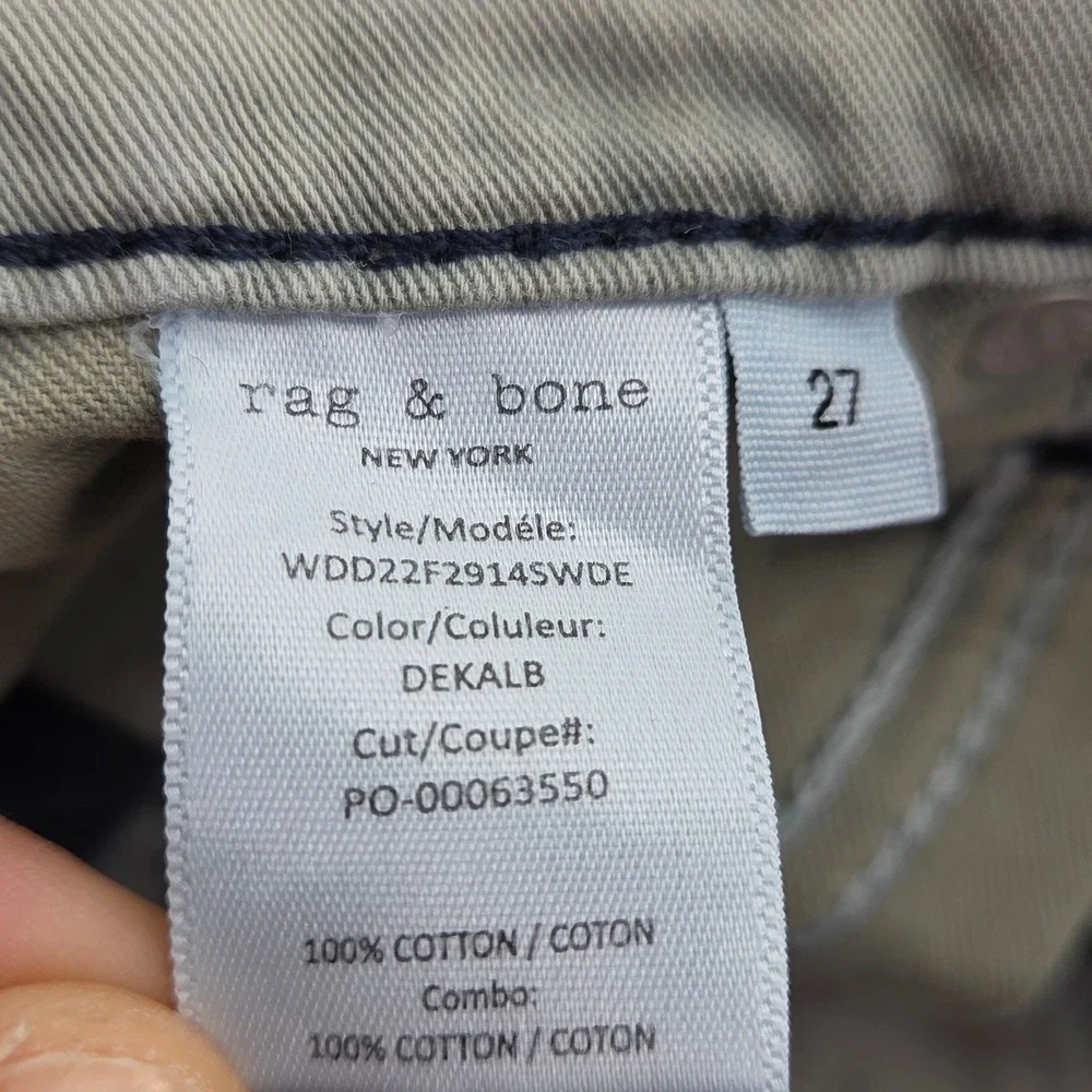 Rag & Bone Andi High-Rise‎ Ankle Wide Leg Cropped Jeans Dark Wash Size 27